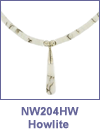 SM-NW204HW Graduated Howlite Heshi with Raindrop Pendant. Copyright Milne Jewelry