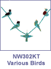 SM-NW302KT Kingman Turquoise Birds of the Southwest Fetish Necklace. Copyright Milne Jewelry