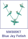 SM-NW305KT Kingman Turquoise Blue Jay Fetish Necklace. Copyright Milne Jewelry
