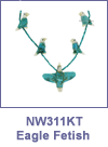 SM-NW311KT Kingman Turquoise Eagle Fetish Necklace. Copyright Milne Jewelry