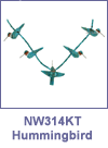 SM-NW314KT Kingman Turquoise Hummingbird Fetish Necklace. Copyright Milne Jewelry
