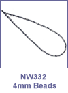 SM-NW332 Classic 4mm Sterling Silver Bead Necklace. Copyright Milne Jewelry