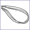 SM-NW336 18 inch 3 Strand Sterling Silver Bead Necklace. Copyright Milne Jewelry