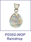 SM-PD352-WOP Teardrop Channel Inlay Pendant. Copyright Milne Jewelry