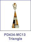 SM-PD434-MC13 Triangle Channel Inlay Pendant. Copyright Milne Jewelry