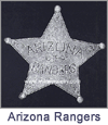 Arizona Rangers Old West Law Enforcement Badge. This replica badge is cast from a tin and zinc alloy, using a mold made from the original, authentic badge, and has a pin soldered on the back. Special care and attention has been given to retaining every minute detail of the original badge. Copyright Milne Jewelry Company.