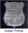 U.S. Indian Police Wild West Law Enforcement Badges. These replica badges are cast from a tin and zinc alloy, using molds made from the original, authentic badge, and has a pin soldered on the back. Special care and attention has been given to retaining every minute detail of the original badge. Copyright Milne Jewelry Company.
