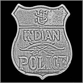 U.S. Indian Police Wild West Law Enforcement Badges. Copyright Milne Jewelry Company.