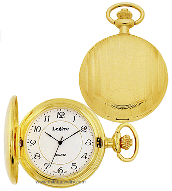 LGBPW-801 Fluent Iconic Gold-tone Pocket Watch. Copyright Milne Jewelry.