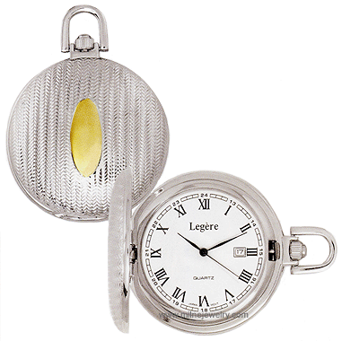 LGBPW-809R Iconic Classic Date Calendar Pocket Watch. Copyright Milne Jewelry.