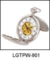 LGTPW-901 Quintessential Mechanical Skeleton Pocket Watch. Copyright Milne Jewelry.
