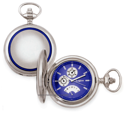 LGTPW-902 Savoir-Faire 24-Hour Time Chronograph Pocket Watch. Copyright Milne Jewelry.