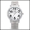 SP-603398002 Men's Large Numeral Expansion Band White Dial Timepiece. Copyright Speidel & Milne Jewelry.