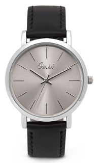 SP-603399500 Speidel Men's Speidel Men's Metallic Silver-tone Dial Leather Strap Watch. Copyright Speidel & Milne Jewelry.