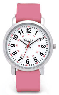 SP-60340001 Speidel Medical Pink Silicone Band Timepiece for the Lady. Copyright Speidel & Milne Jewelry.