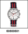 SP-60800601 Speidel Chronograph Slip Through Red & Black Nylon Strap Watch. Copyright Speidel & Milne Jewelry.