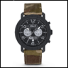 SP-608080014 Speidel Men's Vintage Retro Date Display Black Leather Band Watch. Copyright Speidel & Milne Jewelry.